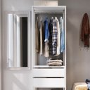 Ver imagem 5 de Guarda Roupa Closet 02 Gavetas 183x60cm Branco Proddy