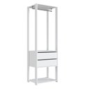Ver imagem 1 de Guarda Roupa Closet 02 Gavetas 183x60cm Branco Proddy
