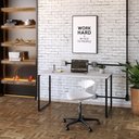 Ver imagem 4 de Mesa Office 135X60X75Cm Branco Chess / Est.Preta
