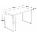 Ver imagem 2 de Mesa Office 135X60X75Cm Branco Chess / Est.Preta
