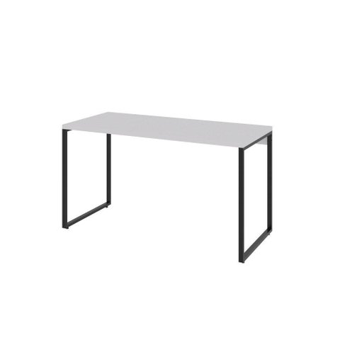 Mesa Office 135X60X75Cm Branco Chess / Est.Preta