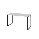 Ver imagem 1 de Mesa Office 135X60X75Cm Branco Chess / Est.Preta