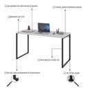 Ver imagem 5 de Mesa Office 135X60X75Cm Branco Chess / Est.Preta
