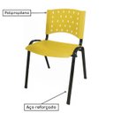 Ver imagem 3 de Cadeira Plástica REALPLAST 04 Pés - AMARELO - (Polipropileno) - 31204