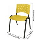 Ver imagem 2 de Cadeira Plástica Realplast 04 Pés - Amarelo - (Polipropileno) - 31204