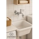 Ver imagem 4 de Torneira Tanque e Maquina de Lavar 1428 C-66 Luxo:prateado/cromado