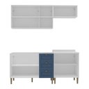 Ver imagem 5 de Armário Cozinha Americana Modulada Compacta 190cm com Balcão para Pia Multimóveis CR20494 Branco/
