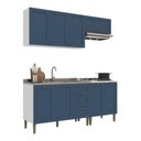 Ver imagem 6 de Armário Cozinha Americana Modulada Compacta 190cm com Balcão para Pia Multimóveis CR20494 Branco/
