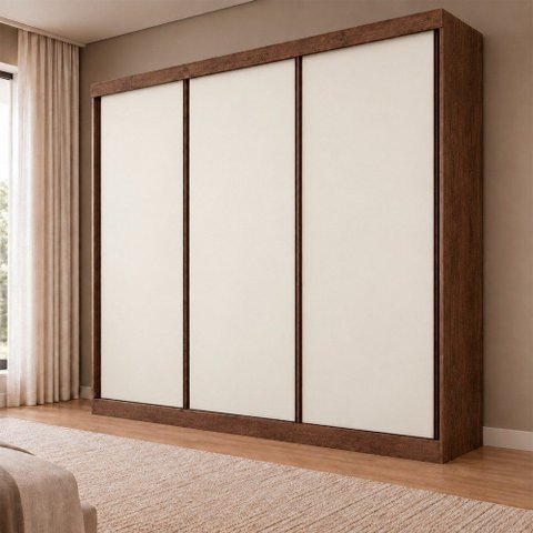 Guarda Roupa 3 Portas Veneza sem Espelho 100% MDF Mais Móveis