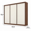 Ver imagem 6 de Guarda Roupa 3 Portas Veneza sem Espelho 100% MDF Mais Móveis