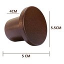 Ver imagem 2 de Kit 3 Ganchos Parede Pendurador Redondo Aluminio Resistente - Marrom