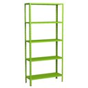 Ver imagem 1 de Estante Aço 5 Prateleiras Livros Cozinha Quarto Eaf005 Verde