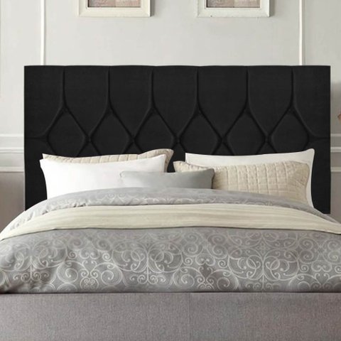 Cabeceira Estofada Istambul Capitonê 195cm King Size Box Quarto Corino Preto - Gat Magazine