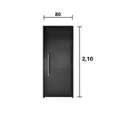 Ver imagem 2 de Porta Lambril C/Puxador Aluminio Preto 21.0 x 0.80 Lado Direito - Hale