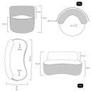 Ver imagem 7 de Kit Poltrona com Sofá Curvo 2 Lugares Forma Orgânica Corino Macio Maranata