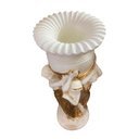 Ver imagem 3 de Vaso Decorativo Escultura Três Graças Branco com Dourado em Resina Italiana 108x42cm para Decoração