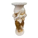 Ver imagem 1 de Vaso Decorativo Escultura Três Graças Branco com Dourado em Resina Italiana 108x42cm para Decoração