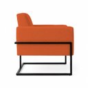 Ver imagem 4 de Poltrona Decorativa Estofada Veludo Base Metálica Industrial Prime Preto – Paraná Metal:Cobre Soft