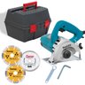 Kit 1 Serra Mármore 127V Makita com Maleta e Discos de Corte - 1