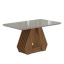 Ver imagem 2 de Conjunto Sala de Jantar Mesa Ágata 130cm e 4 Cadeiras Nicole 