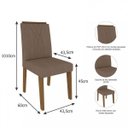 Ver imagem 5 de Conjunto Sala de Jantar Mesa Ágata 130cm e 4 Cadeiras Nicole 