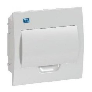 Quadro de Distribuição Pvc Embutir Branco 08 Disjuntores Weg