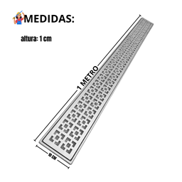 Grelha Ralo Linear Quintal 10x100 Alumínio Dubai com Tela Anti Insetos - 3