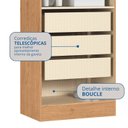 Ver imagem 3 de Guarda-Roupa Modulado 2 Portas 3 Gavetas com Prateleiras Infinity Marrom/Cedro/Branco