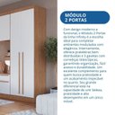 Ver imagem 7 de Guarda-Roupa Modulado 2 Portas 3 Gavetas com Prateleiras Infinity Marrom/Cedro/Branco