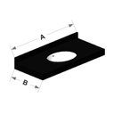 Ver imagem 4 de Lavatório de Granito 60cm  com a Cuba de Louça Oval Generali Branco