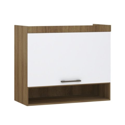 Guarda Roupa Dormitório Modulado Paris Módulo Ponte Aéreo Solteiro - Luciane 332:Avelã e Branco