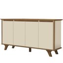Ver imagem 1 de Balcão Buffet 4 Portas 3 Prateleiras Supreme F08 Freijó/Off White - Mpozenato