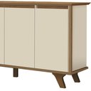 Ver imagem 5 de Balcão Buffet 4 Portas 3 Prateleiras Supreme F08 Freijó/Off White - Mpozenato