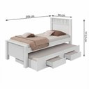 Ver imagem 6 de Cama Bibox em MDF Solteiro Athenas Lopas