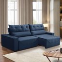 Ver imagem 1 de Sofá Retrátil e Reclinável 5 Lugares 300cm Veludo Antonella Adonai Estofados