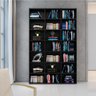 Estante de Livros Escritório 21 Nichos Livreiro Montenegro Preto Brienza Decor - 2