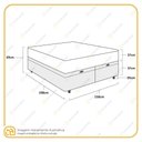 Ver imagem 2 de Cama Box Baú Queen + Colchão Espuma D45 Castor Black White Double Face 158x198x69cm