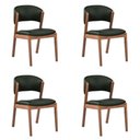 Ver imagem 1 de Kit 4 Cadeiras Decorativa Sala de Jantar Luxo Luna Facto Verde - Mozzelar