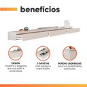 Ver imagem 7 de Rack Suspenso para TV 75" 217cm MDF-MDP com 3 Gavetas Aspen Off White Edn