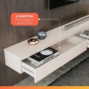 Ver mais imagens de Rack Suspenso para TV 75" 217cm MDF-MDP com 3 Gavetas Aspen Off White Edn