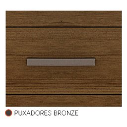 Guarda Roupa Casal 4 Portas 3 Gavetas Belém Leifer Brauna - 7