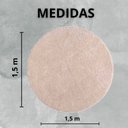 Ver imagem 4 de Tapete Macio Peludo 1,50m Redondo Óasis Creme Perola