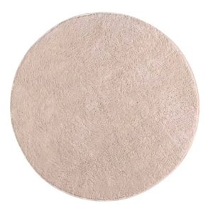 Tapete Macio Peludo 1,50m Redondo Óasis Creme Perola