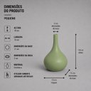 Ver imagem 2 de Garrafa Jasmim Pequeno Vaso Decorativo de Cerâmica para Sala e Mesa Pistache