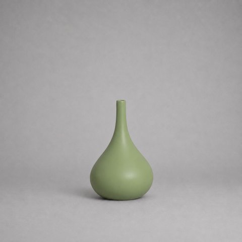 Garrafa Jasmim Pequeno Vaso Decorativo de Cerâmica para Sala e Mesa Pistache