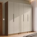Ver imagem 3 de Guarda-Roupa Modulado 200 cm 5 Portas 2 Gavetas Rustic/Crema Neo Madesa 02