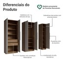 Ver imagem 4 de Guarda-Roupa Modulado 200 cm 5 Portas 2 Gavetas Rustic/Crema Neo Madesa 02