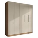 Ver imagem 1 de Guarda-Roupa Modulado 200 cm 5 Portas 2 Gavetas Rustic/Crema Neo Madesa 02