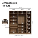 Ver imagem 2 de Guarda-Roupa Modulado 200 cm 5 Portas 2 Gavetas Rustic/Crema Neo Madesa 02
