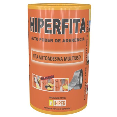 Fita Asfáltica Alumínio Autoadesiva 20CMX10MT Hiperfita